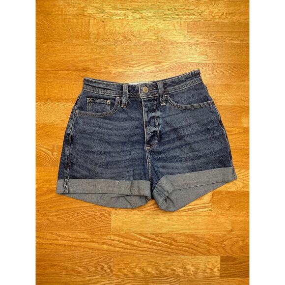Hollister Jean Shorts, Curvy High-Rise Mom Short 3" Stretch, Cuffs, W23 00 - Picture 1 of 7